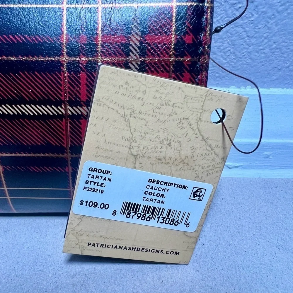 NWT Patricia Nash Tartan Cauchy Leather Framed Wallet